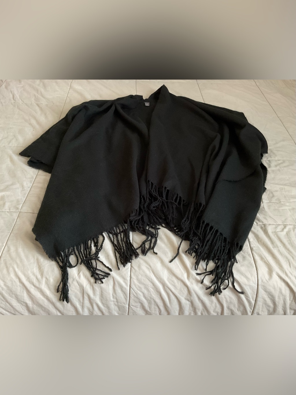 Rue21 Womens Black Cape Poncho One Size 33 X 100” Wrap Fits All